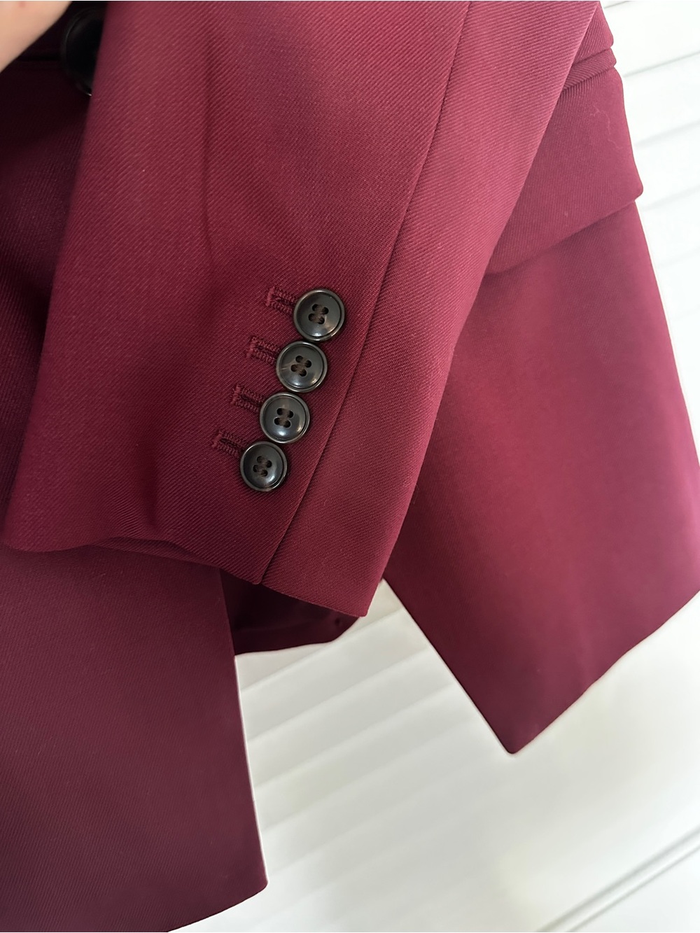 Madewell Women's Burgundy Single-Button Blazer Size 00 - Picture 4 of 14